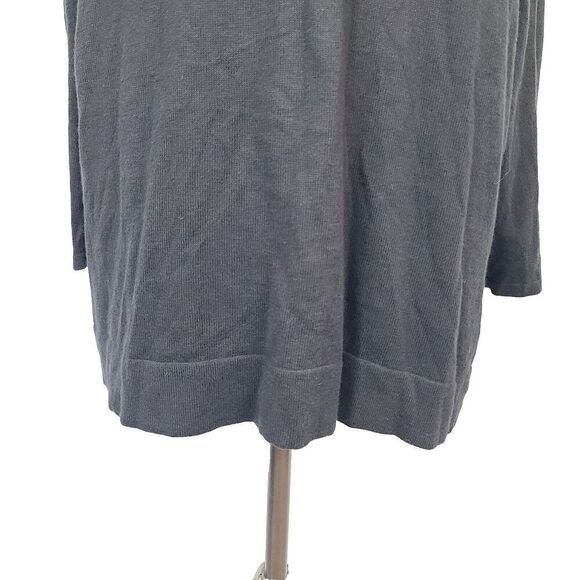 J. Jill Tunic Sweater L Black Knit Cowlneck Long Sleeve Hi/Low Pullover - Picture 3 of 10